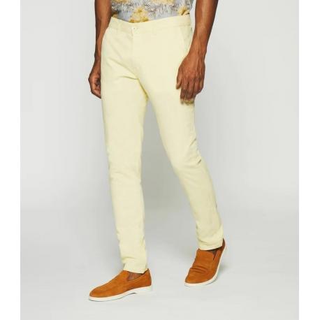 Pantalon slack slim jaune PACHELOR