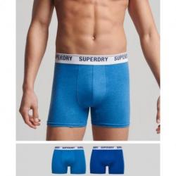 Lot de deux boxers en coton biologique Dual Logo SUPERDRY