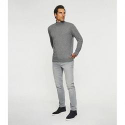 Pull col roulé en laine-cachemire gris BERARDO