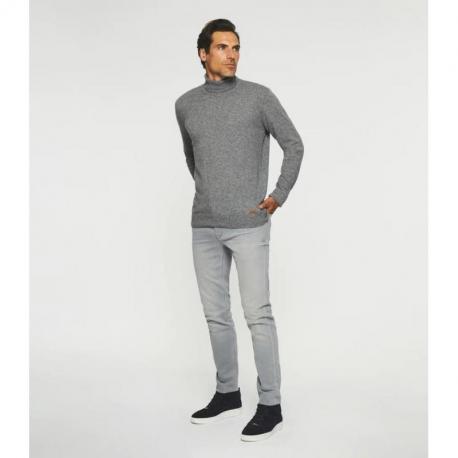 Pull col roulé en laine-cachemire gris BERARDO