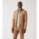 Blouson col officier en suède beige MALWEN