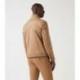 Blouson col officier en suède beige MALWEN