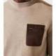 Pull col rond beige avec poche BRADY