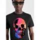 T-SHIRT SLIM FIT NOIR AVEC IMPRIMÉ TÊTE DE MORT