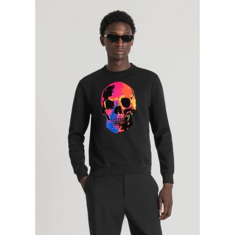 SWEAT-SHIRT AVEC IMPRIMÉ TÊTE DE MORT MULTICOLORE