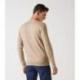 Pull col V en coton-cachemire beige rose BRENT