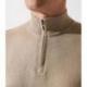 Pull col zippé camionneur beige foncé BACARY