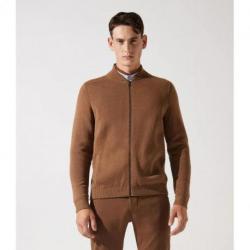 Gilet zippé col teddy camel BETED