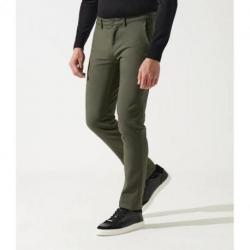 Pantalon chino armuré kaki VERREBI