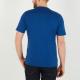 T-shirt bleu manches courtes en coton Pima