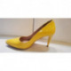 Escarpin pour femme GIULIA G 8 REGINE GIRASOL CHAROL VERNIS JAUNE mode élégance confort talon haut 7cm