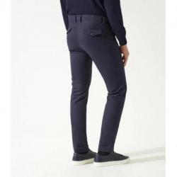 Pantalon chino taille élastique marine VTWILL