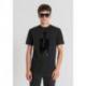 T-SHIRT REGULAR FIT 100 % COTON AVEC IMPRESSION RICHARD HAMBLETON / NOIR