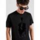 T-SHIRT REGULAR FIT 100 % COTON AVEC IMPRESSION RICHARD HAMBLETON / NOIR