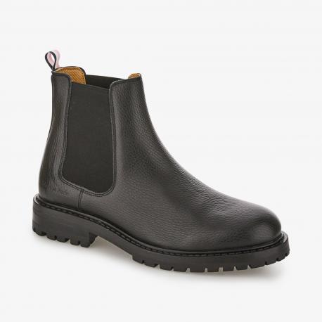 Boots chelsea noires en cuir