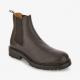 Boots chelsea marrons en cuir