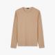 T-shirt beige manches longues uni