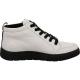 Baskets montantes ROM Lacet + zip Cuir Blanc/Noir ARA SHOES femme confortable 24453-20