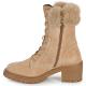 Bottines lacet talon bottier Cuir DAIM CAMEL lacet + zip D36QCB GEOX décontractée respirante D DAMIANA B