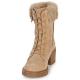 Bottines lacet talon bottier Cuir DAIM CAMEL lacet + zip D36QCB GEOX décontractée respirante D DAMIANA B