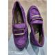 Mocassin VIVIEN semelle crantée design joli mors bijoux carré 8.36.27 SOFTWAVES cuir peau velours violet