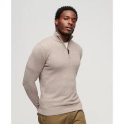 Pull en maille brodé à demi-zip Essential SUPERDRY