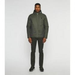 Blouson matelassé réversible à capuche noir et kaki MORENO