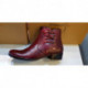 BOOTS DAFT CUIR BORDEAUX  METAMORF'OSE plate zip