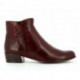 BOOTS DAFT CUIR BORDEAUX  METAMORF'OSE plate zip