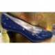 Escarpin femme tout cuir 359CF  GIOIELLO CUIR VERNIS BLEU DUR Talon 6CM