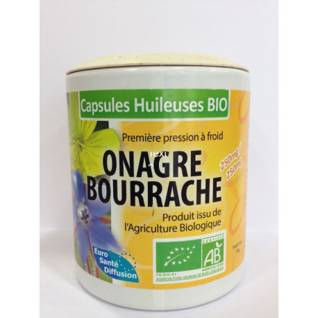 Onagre Bourrache - Capsules huileuses Bio - Phytofrance Onagre Bourrache - Capsules huileuses Bio - Phytofrance