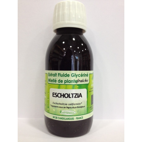Escholtzia - Extrait Fluide Glycériné Miellé de plante Bio - Phytofrance Escholtzia - Extrait Fluide Glycériné Miellé de plante Bio - Phytofrance