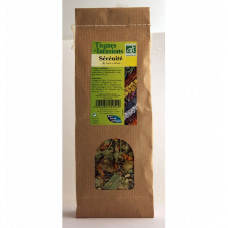 Tisane Sérénité / Nuit calme BIO 100g - Phytofrance Tisane Sérénité / Nuit calme BIO 100g - Phytofrance
