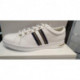 basket en cuir blanc Bande marine/doré  D921BA ou D JAYSEN A à lacet style stan smith