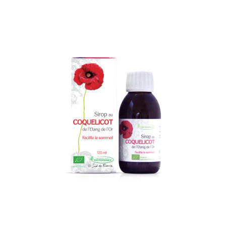 Sirop BIO au Coquelicot de l'Etang d'Or - Sommeil - Phytofrance Sirop BIO au Coquelicot de l'Etang d'Or - Sommeil - Phytofrance
