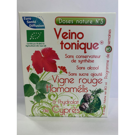 Doses Nature N°3 VEINOTONIQUE - 18 doses de 10 ml - Phytofrance Doses Nature N°3 VEINOTONIQUE - 18 doses de 10 ml - Phytofrance