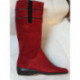 CHRISTINE de MARCO botte en velours rouge semelle sport