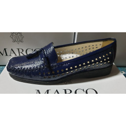 Mocassin VEGAS de chez MARCO  fabrication française vernis rouge