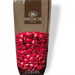 DRAGEE CHOCOLAT PETITS COEURS MEDICIS ROUGE FRAMBOISE 250g