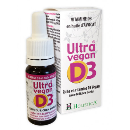 HOLISTICA - Ultra Vegan D3 d'origine végétale - gouttes - 8 ml HOLISTICA - Ultra Vegan D3 d'origine végétale - gouttes - 8 ml