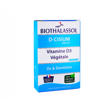 D-Cisium - Os et dents - 60 comprimés - Biothalassol D-Cisium - Os et dents - 60 comprimés - Biothalassol