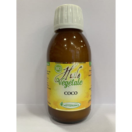 Phytofrance - Huile Végétale de Coco Bio 125 ml Phytofrance - Huile Végétale de Coco Bio 125 ml