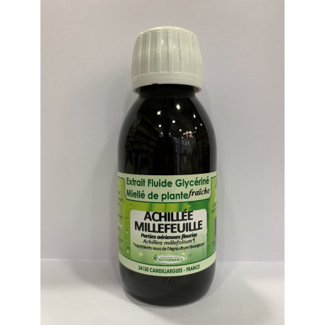 Achillée millefeuille - Extrait Fluide Glycériné Miellé de plante Bio - Phytofrance Achillée millefeuille - Extrait Fluide Glycériné Miellé de plante Bio - Phytofrance
