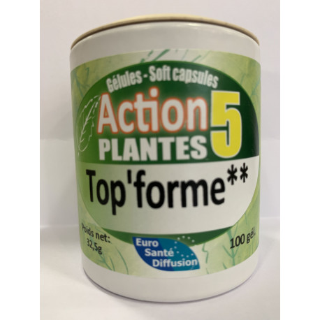 Top'forme** - Gélules Action 5 plantes - Phytofrance Top'forme** - Gélules Action 5 plantes - Phytofrance