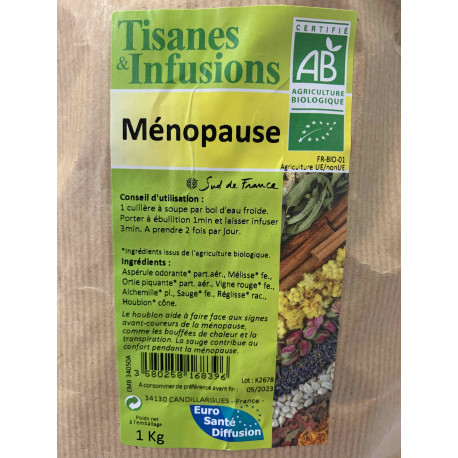 Tisane Ménopause BIO 100g - Phytofrance Tisane Ménopause BIO 100g - Phytofrance