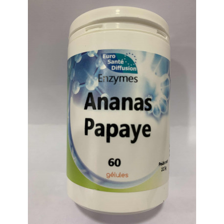Enzymes Ananas Papaye - 60 Gélules Phytofrance Enzymes Ananas Papaye - 60 Gélules Phytofrance