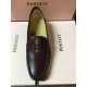 Mocassin de chez  PASCUCCI 1701 en cuir nappa Bordeaux tout cuir + patin caoutchouc