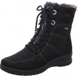 ARA bottes München 48554 fourrée Gore  Tex en noir lacet + zip chaude et douce