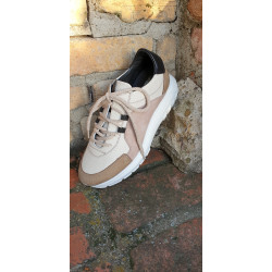 4862 sport chic DLSPORT pour femme cuir nubuck crème /rosé